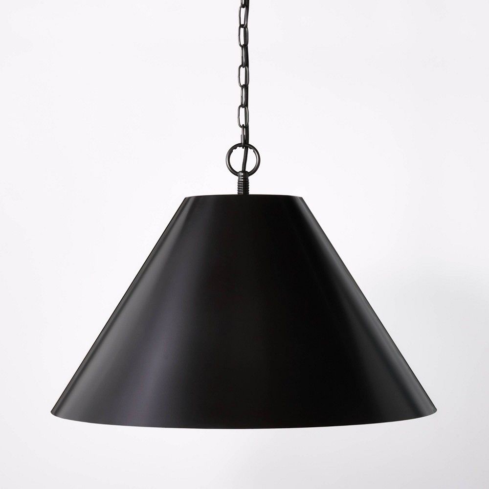 Large Metal Pendant Ceiling Light Black - Threshold designed with Studio McGee | Target