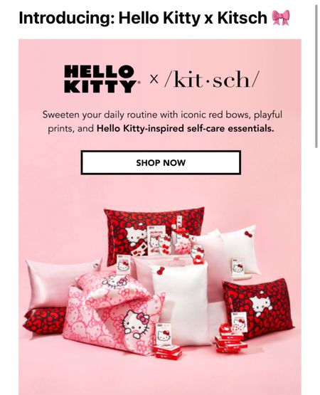 Kitsch has come out with the cutest hello kitty line! We love their satin pillow cases. They have helped so much with hair growth for hadley. 

This line would make such a fun gift! 



#LTKBeauty #LTKFindsUnder50 #LTKGiftGuide
