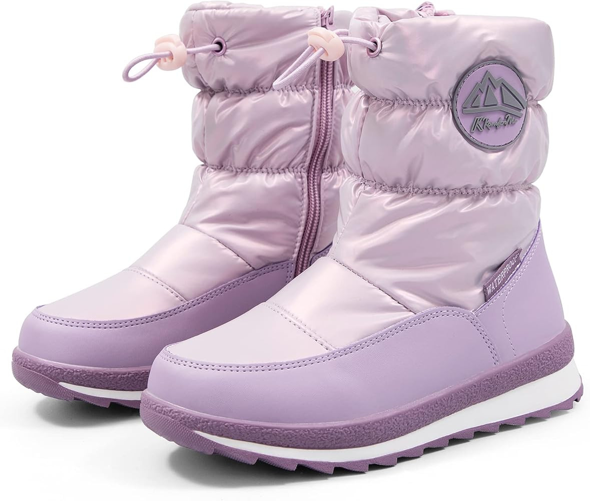 K KomForme Kids Snow Boots for Boys Girls Toddler Winter Outdoor Boots Waterproof with Fur Lined ... | Amazon (US)