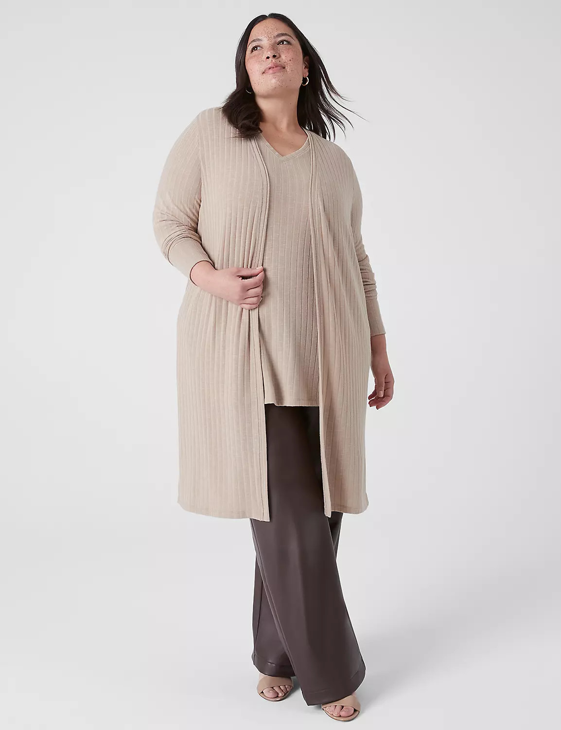 Long-Sleeve Rib Duster | LaneBryant | Lane Bryant (US)