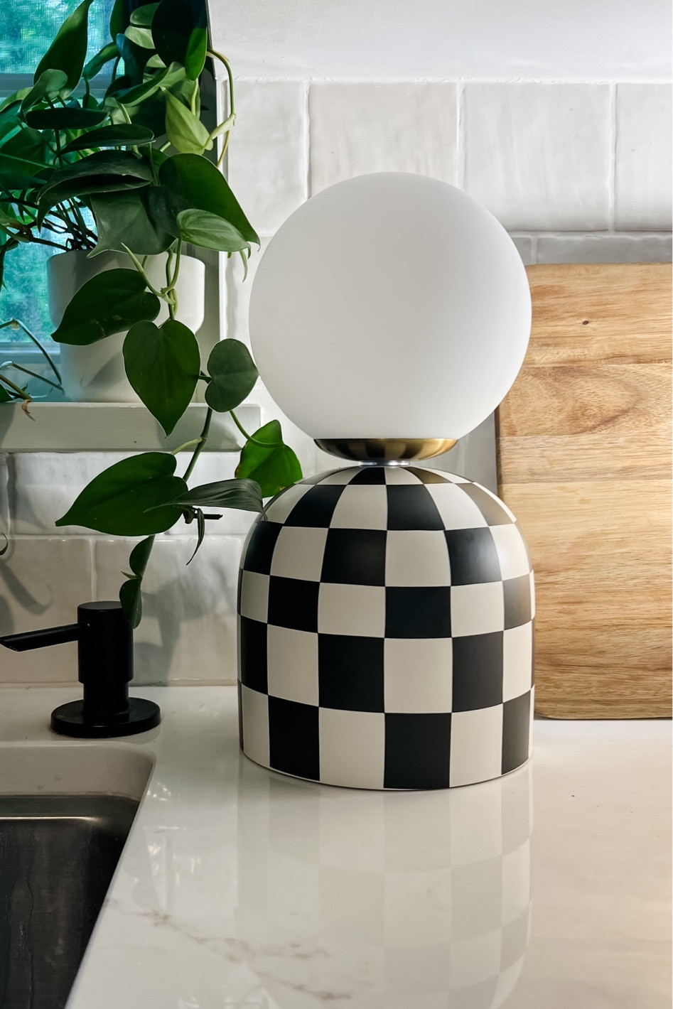 New little target lamp for the checkered kitchen! I love the design. 

#LTKHome #LTKFindsUnder100