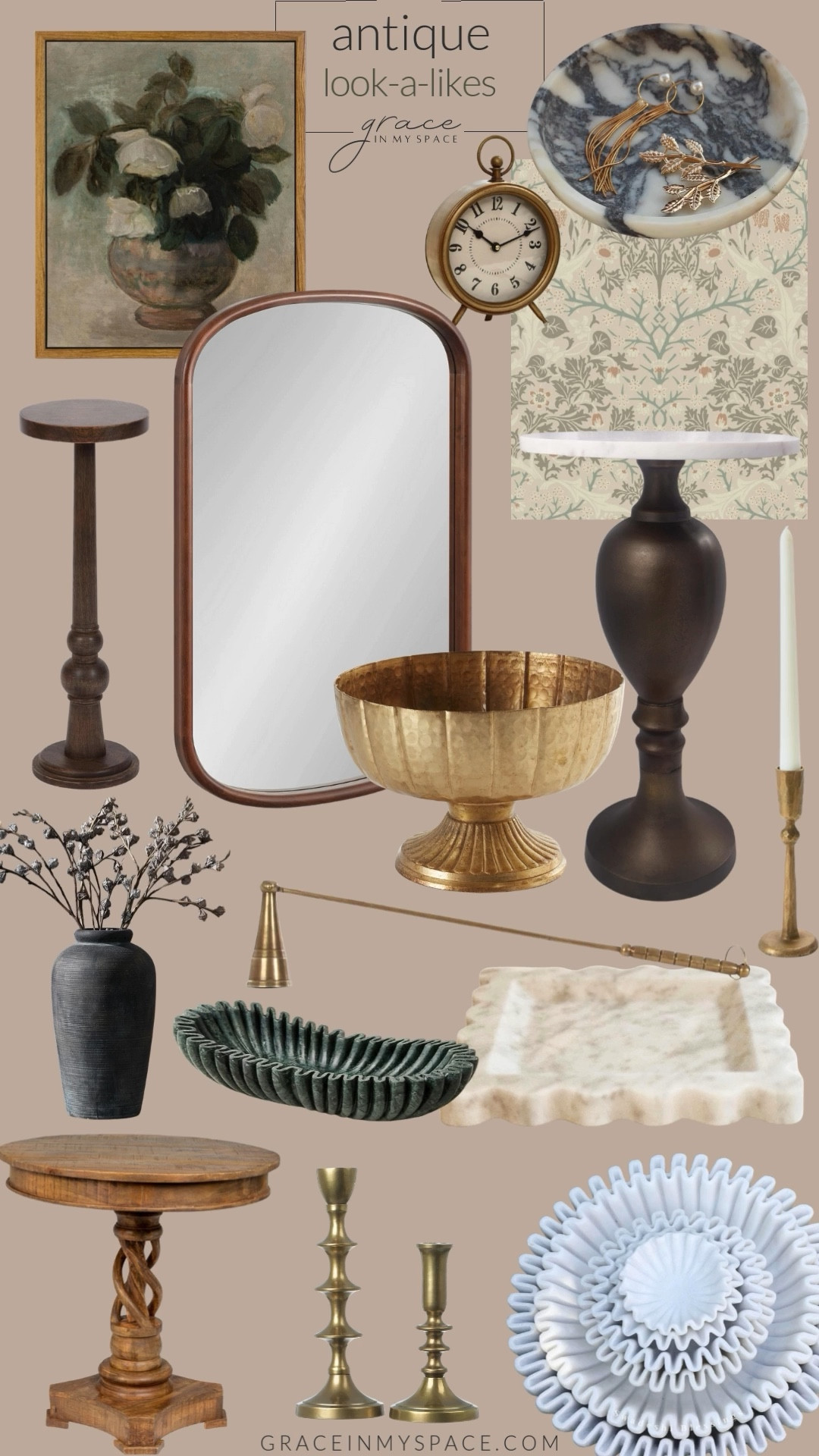 Sometimes you want the antique look but can’t find the real thing. These antique decor items are perfect for traditional homes that love bringing antiques in! Perfect living room decor  

#LTKFindsUnder100 #LTKHome #LTKFindsUnder50
