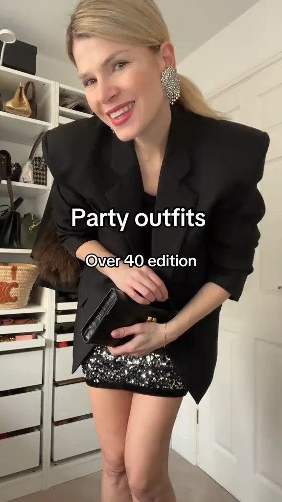 Nye outfits, party outfits, sequin skirts, classy black dress, gold trousers 

#LTKeurope #LTKpartywear #LTKwinter