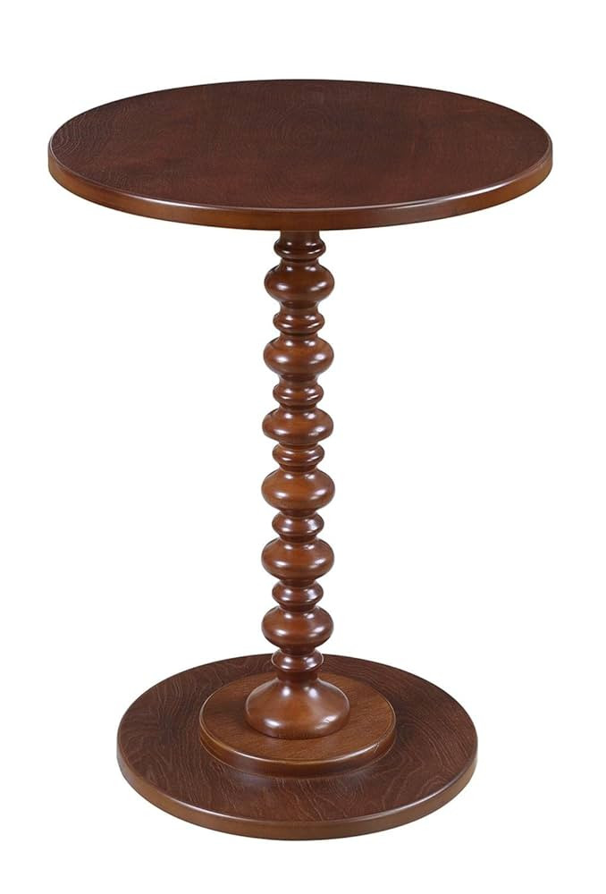 Convenience Concepts Palm Beach Spindle 17.75" Traditional Round End Living Room, Turned Solid Wo... | Amazon (US)