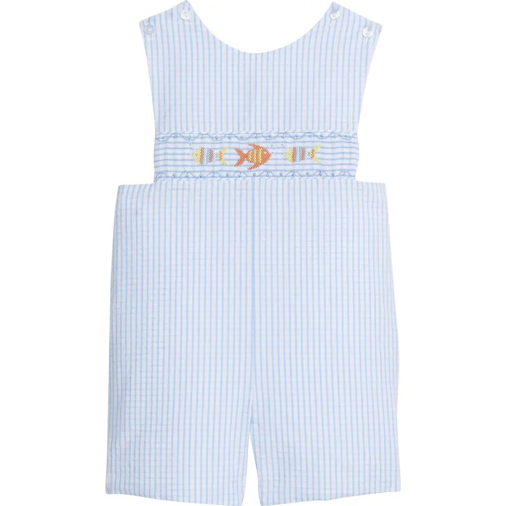 Little English Kids' Smocked Shortall in Fish at Nordstrom, Size 3T | Nordstrom