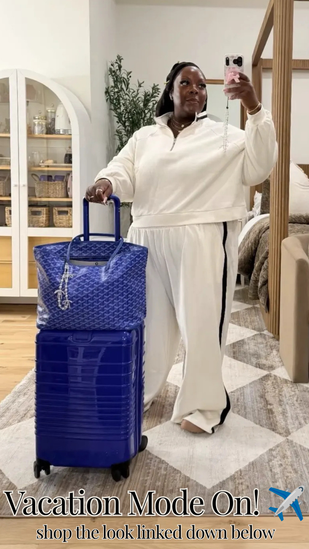 Vacation Mode On! ✈️💙 Ready to head out in the ultimate comfy-chic travel set paired with my favorite bold blue luggage!

I couldn’t link the exact entire outfit down below (especially the tote purse!), but I linked similar items so you can easily recreate this perfect airport look. ☁️✨

You can shop the look-alikes and my favorite travel essentials by following me on the LTK app! 🛍️

Follow for more @OPERATION_NIKI on IG, TikTok, & Facebook

#VacationMode #AirportStyle #TravelOOTD #PassengerPrincess #ComfyChic #PlusSizeTravel #TravelEssentials #AirportFit #MirrorSelfie

#LTKTravel #LTKootd #LTKPlusSize #LTKTravel