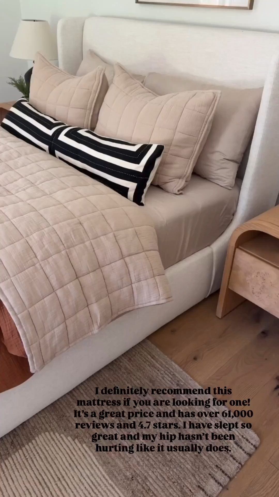 I was worried I wouldn’t sleep well in here since it isn’t our bed, but I have been sleeping great! This mattress is more firm than I’m used to but I have slept so well and I don’t wake up with my hip hurting. I did add our favorite mattress pad to it. 
I did the 10” in here and I ordered the 12” for our primary bedroom.
#LTKFamily



#LTKselfcare #LTKmorningroutine #LTKHome