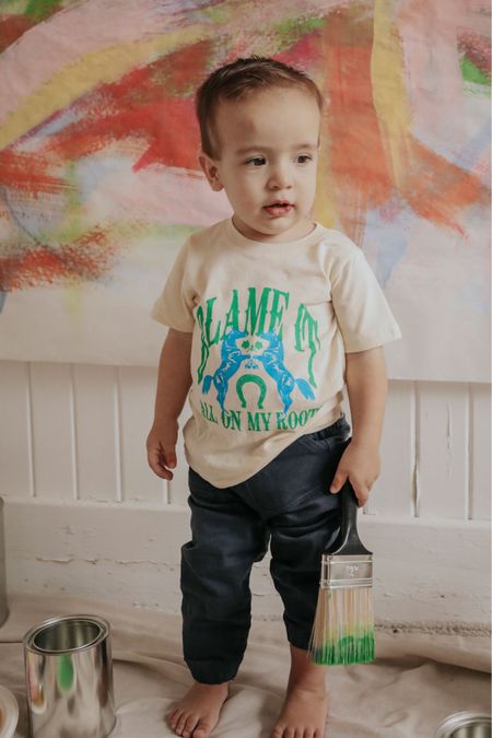 lame it all on my roots, I showed up in... booties? Either way, your little cowboys can blame mom and dad for this one, because we know they're going to love it just as much as you! A new take on a classic design, this toddler tee features a new, brighter colorway and is sure to be talk of the playground! 

#LTKbaby #LTKkids #LTKfamily