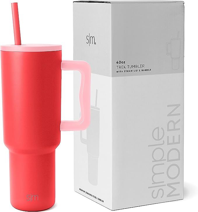 Simple Modern 40 oz Tumbler with Handle and Straw Lid | Insulated Reusable Stainless Steel Water ... | Amazon (US)