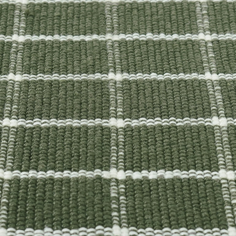My Texas House Dark Green Plaid Indoor/Outdoor Layering Rug, 24" x 38" | Walmart (US)