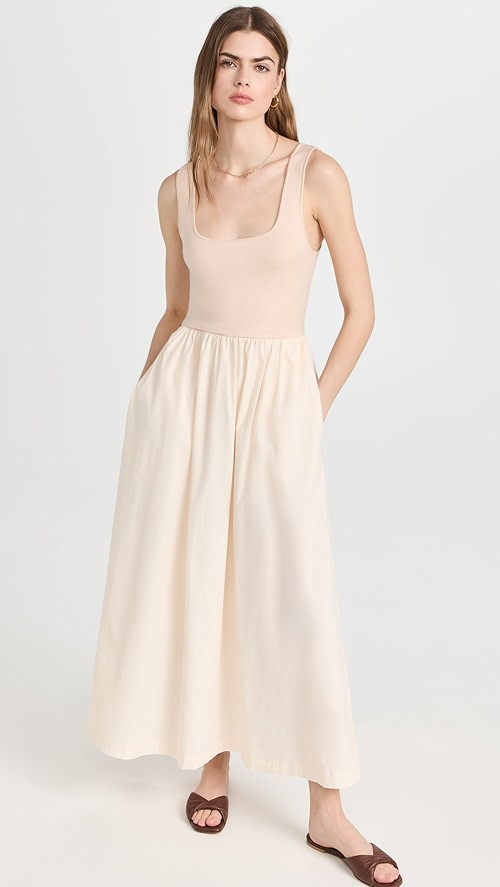 Stretch Poplin Mix Tank Dress | Shopbop