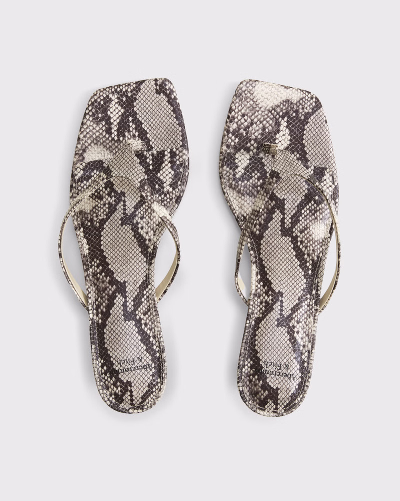 Thong Kitten Heel Sandals | Abercrombie & Fitch (US)