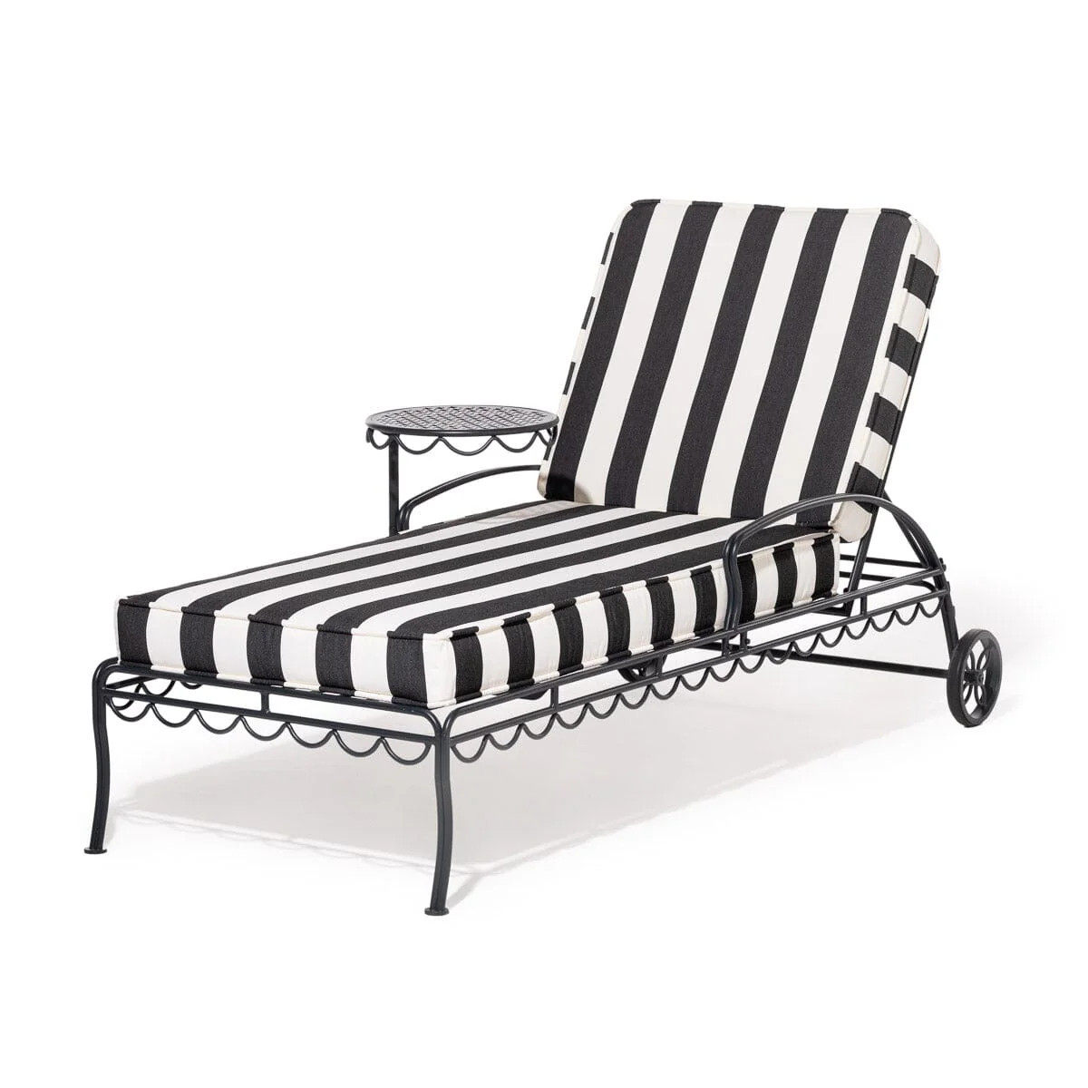 The Al Fresco Sun Lounger in Crew Black Stripe on Vintage Black Frame | Business & Pleasure Co.