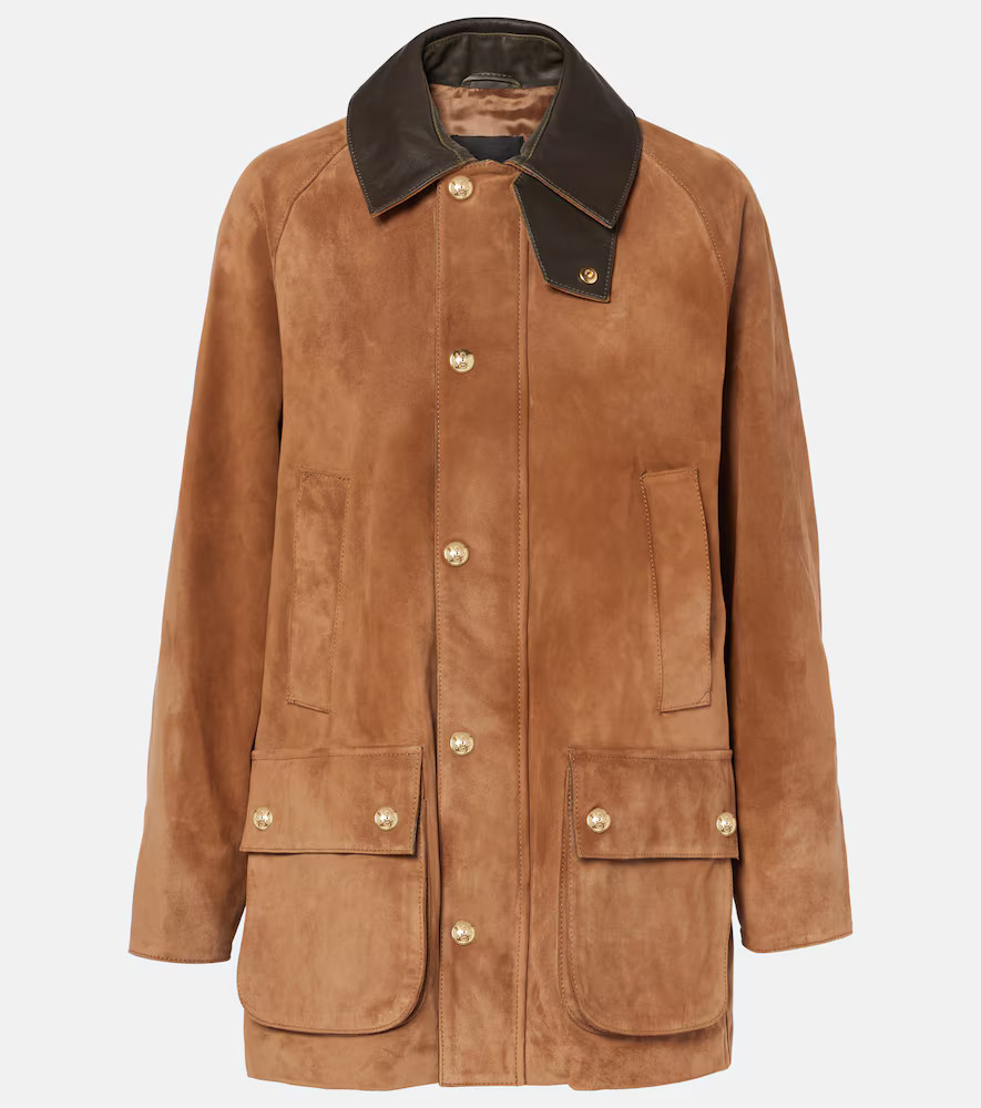 Nili Lotan Kedem leather-trimmed suede jacket | Mytheresa (DACH)