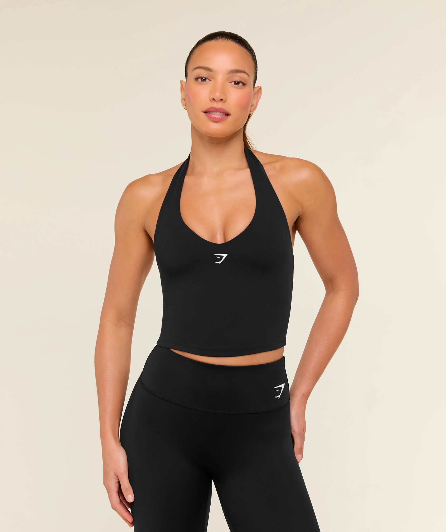 Halter Neck Cami with Shelf | Gymshark US