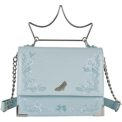 Loungefly Disney Princess Cinderella Crossbody Bag, Baby Blue and Silver Purse | Target