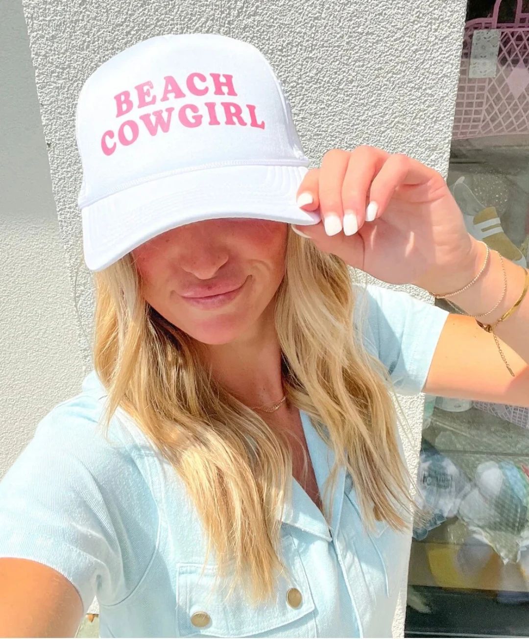 Beach Cowgirl Trucker, Foam Hat | Etsy (US)