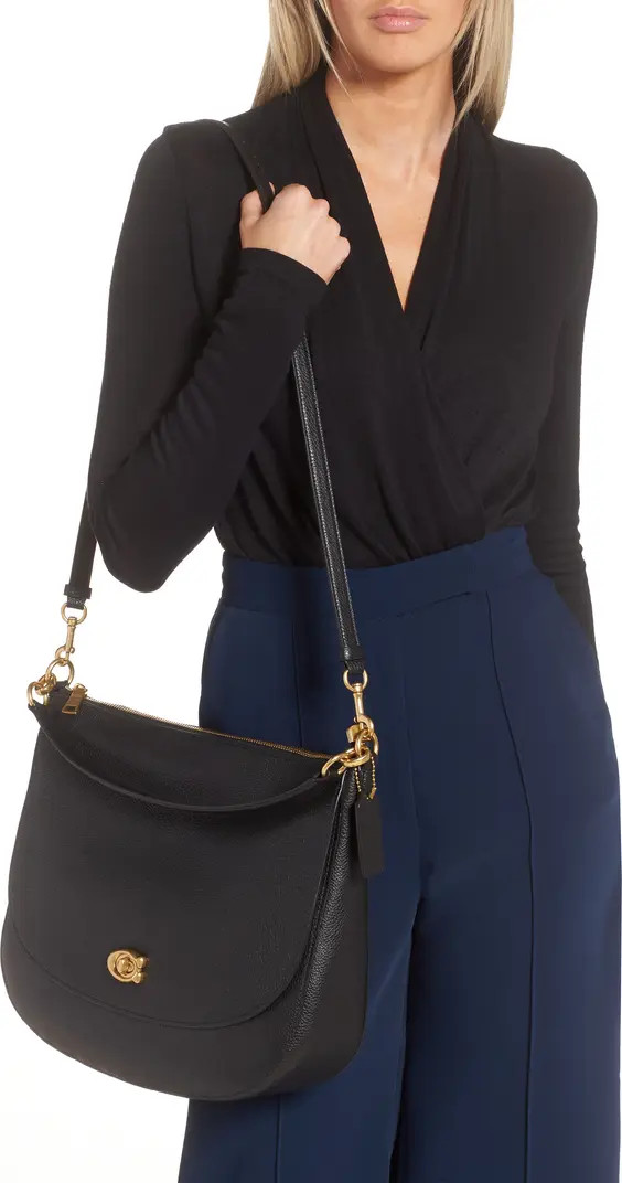 Polished Pebble Leather Shoulder Bag | Nordstrom