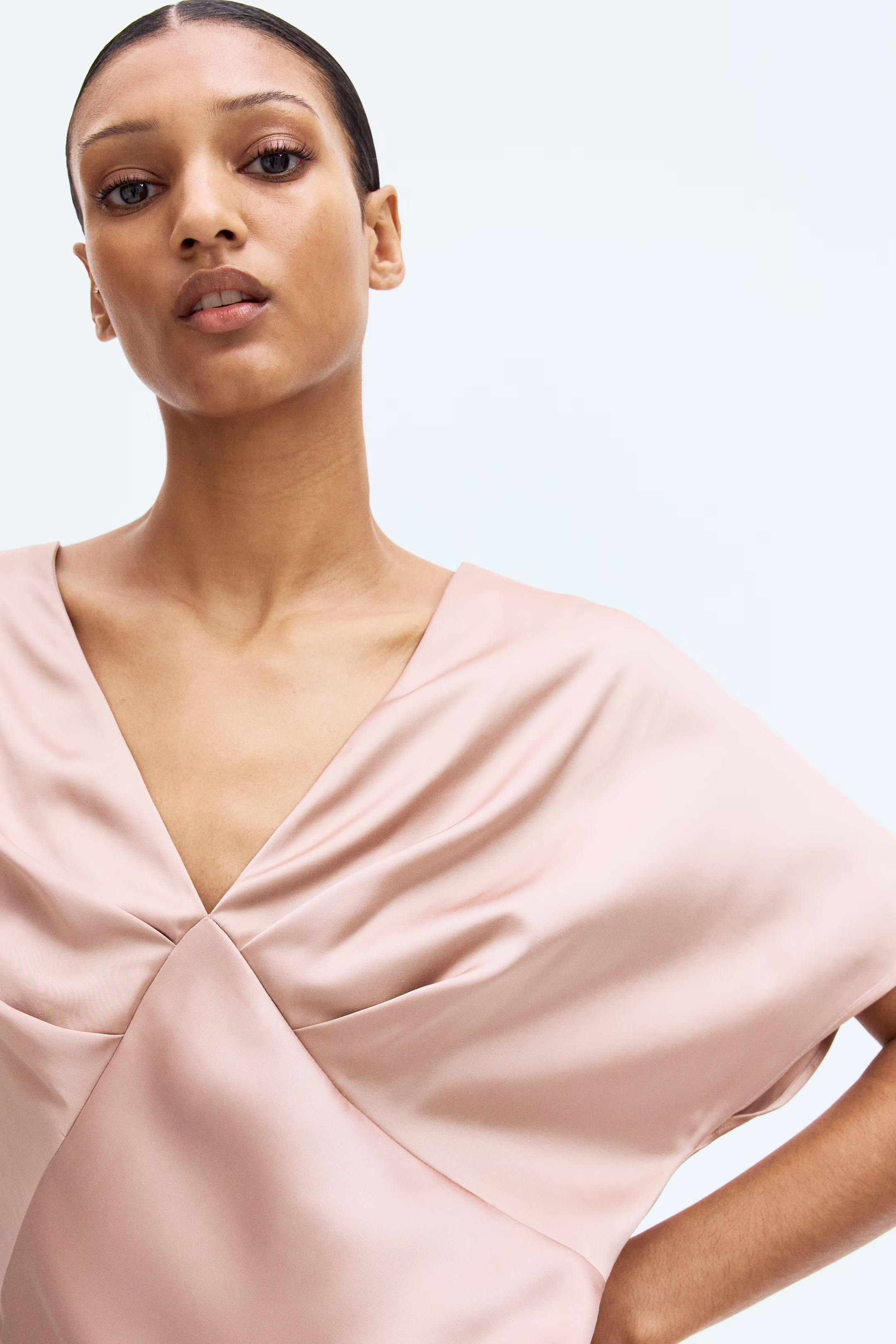 V-Neck Satin Dress | H&M (US + CA)