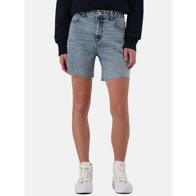 No Boundaries High-Rise Cutoff Jorts, 6” Inseam, Women's | Walmart (US)