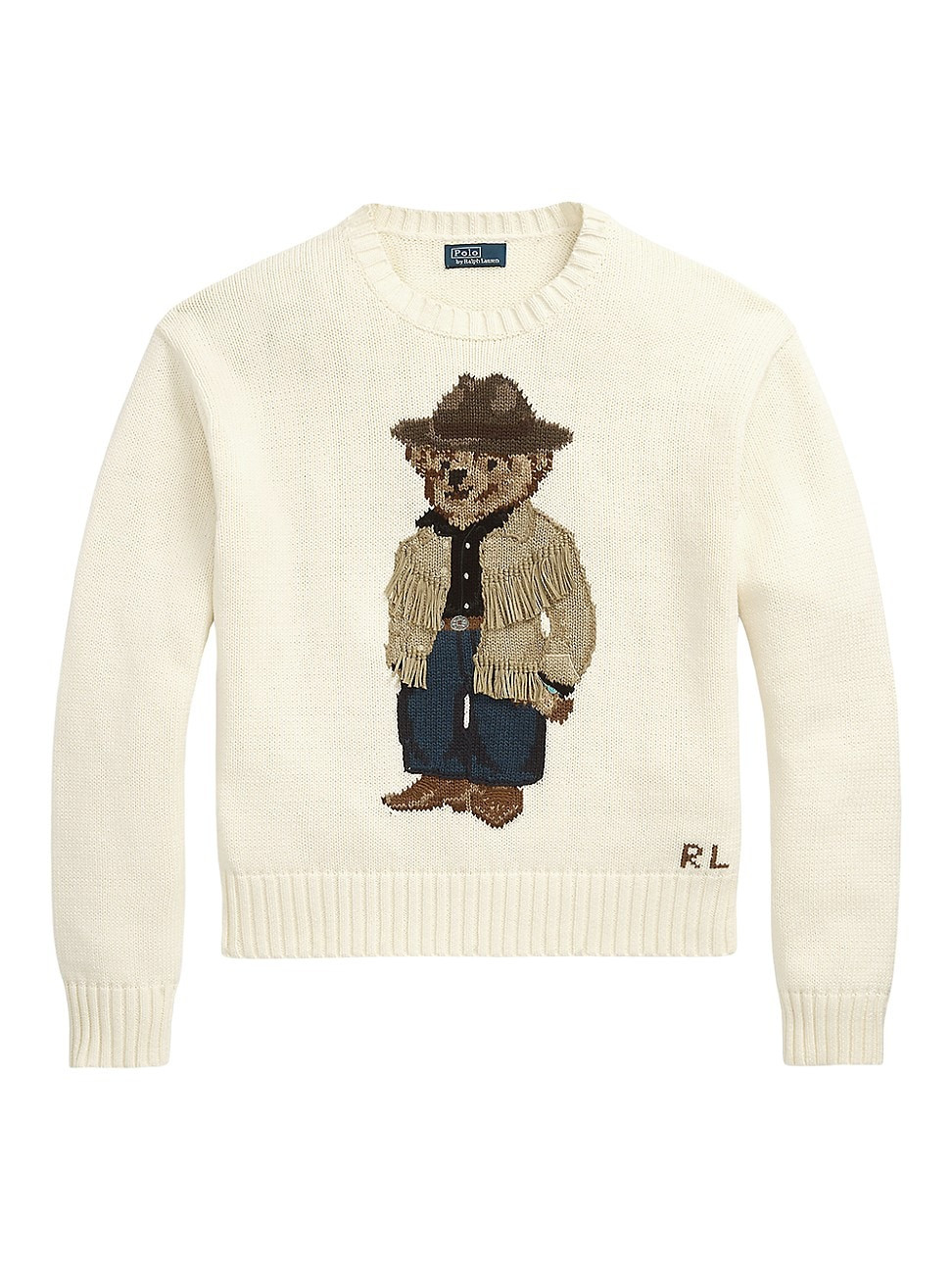 Women's Cowboy Polo Bear Sweater - Parchment Cream - Size Medium | Saks Fifth Avenue