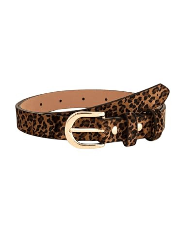 Verdusa Women's Leopard Print Belts PU Leather Waist Belts | Amazon (US)
