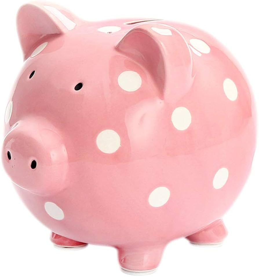 Money Bank Ceramic Piggy Bank Savings Cash Coins Personalized Savings Bank Home Decoration Orname... | Amazon (US)