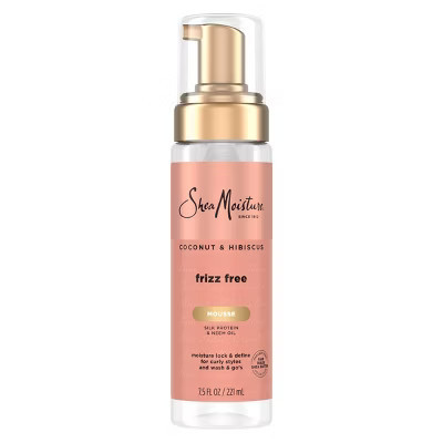 SheaMoisture Coconut and Hibiscus Frizz-Free Curl Mousse - 7.5 fl oz: Shine Enhancing, Sulfate-Free, Daily Use | Target