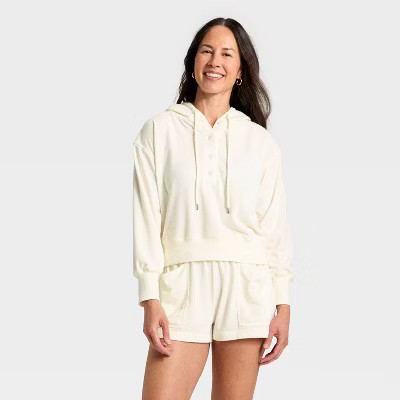 Women's Hooded Sweatshirt - Universal Thread™ Cream L | Target