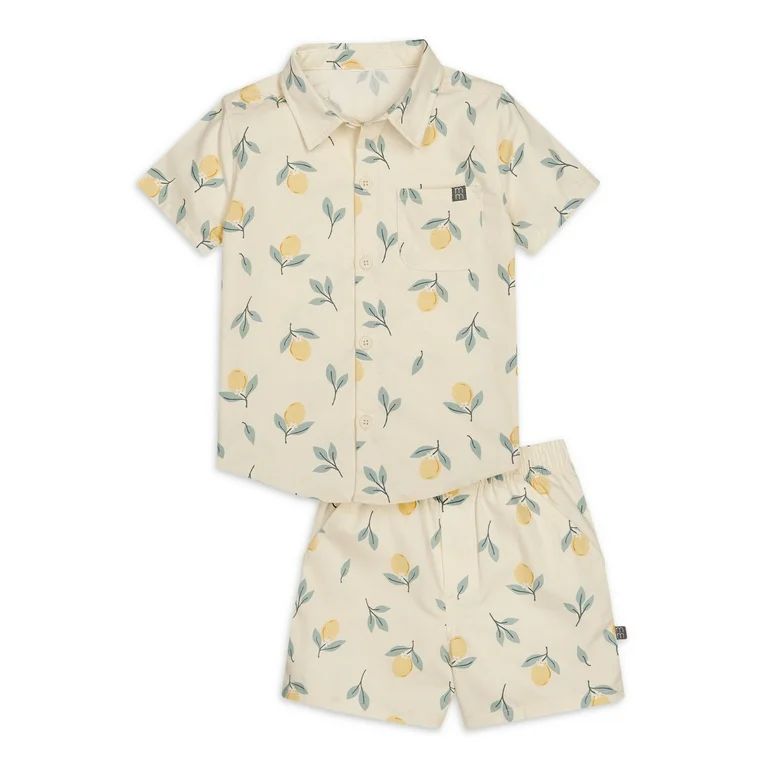 Modern Moments by Gerber Toddler Boy Woven Shirt and Short Set, Sizes 12M-5T - Walmart.com | Walmart (US)