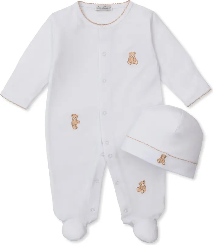 Bear Embroidered Footie & Hat Set | Nordstrom