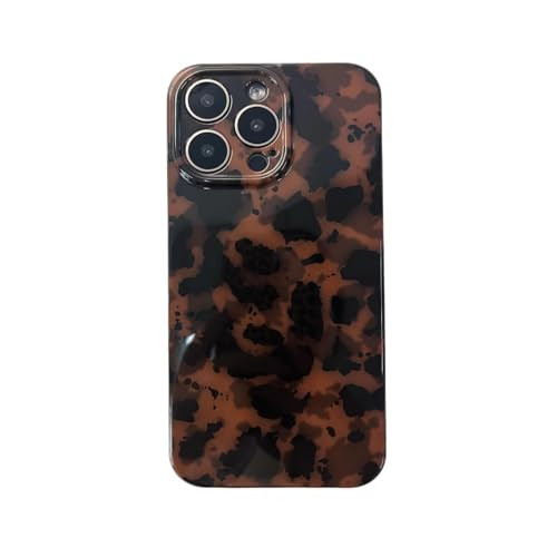 aaknhen Tortoise Shell Phone Case Compatible for iPhone 12 Retro Leopard Cheetah Print Chic Animal Pattern Flexible Soft TPU Protective Cool Girls Amber Brown Phone Cover(for iPhone 12) | Amazon (US)