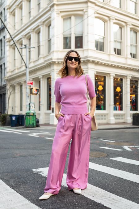 Head to toe pink for the prettiest spring outfit - these silk pants are so beautiful!

You can also style this pink top with jeans, too! 


Ann Taylor, ballet flats, Easter outfit 

#LTKSeasonal #LTKstyletip #LTKworkwear