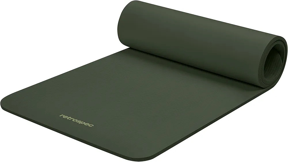 Retrospec Solana Yoga Mat 1/2" Thick w/Nylon Strap for Men & Women - Non Slip Exercise Mat for Yo... | Amazon (US)