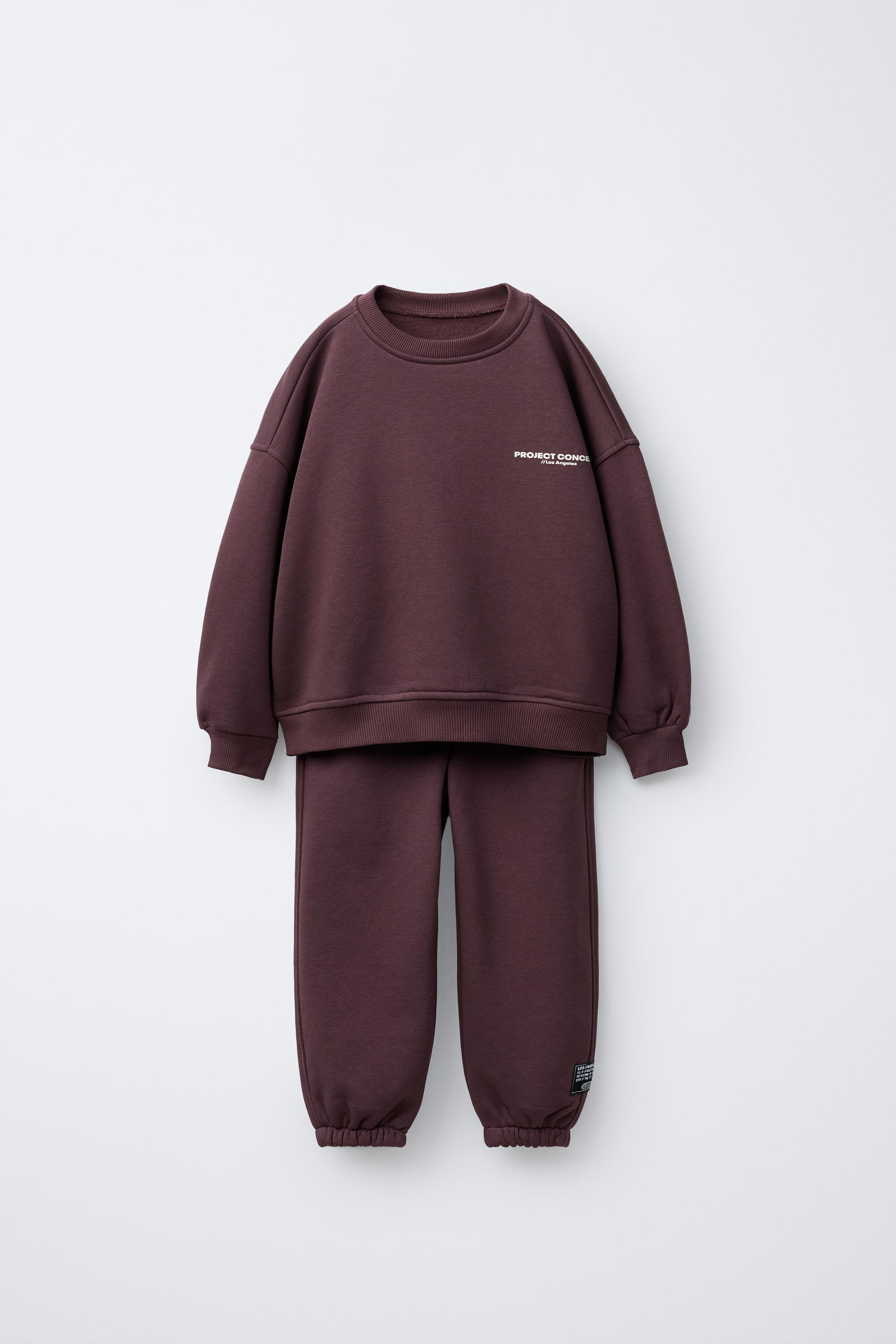 TEXT SWEATSHIRT AND JOGGER SET | Zara US