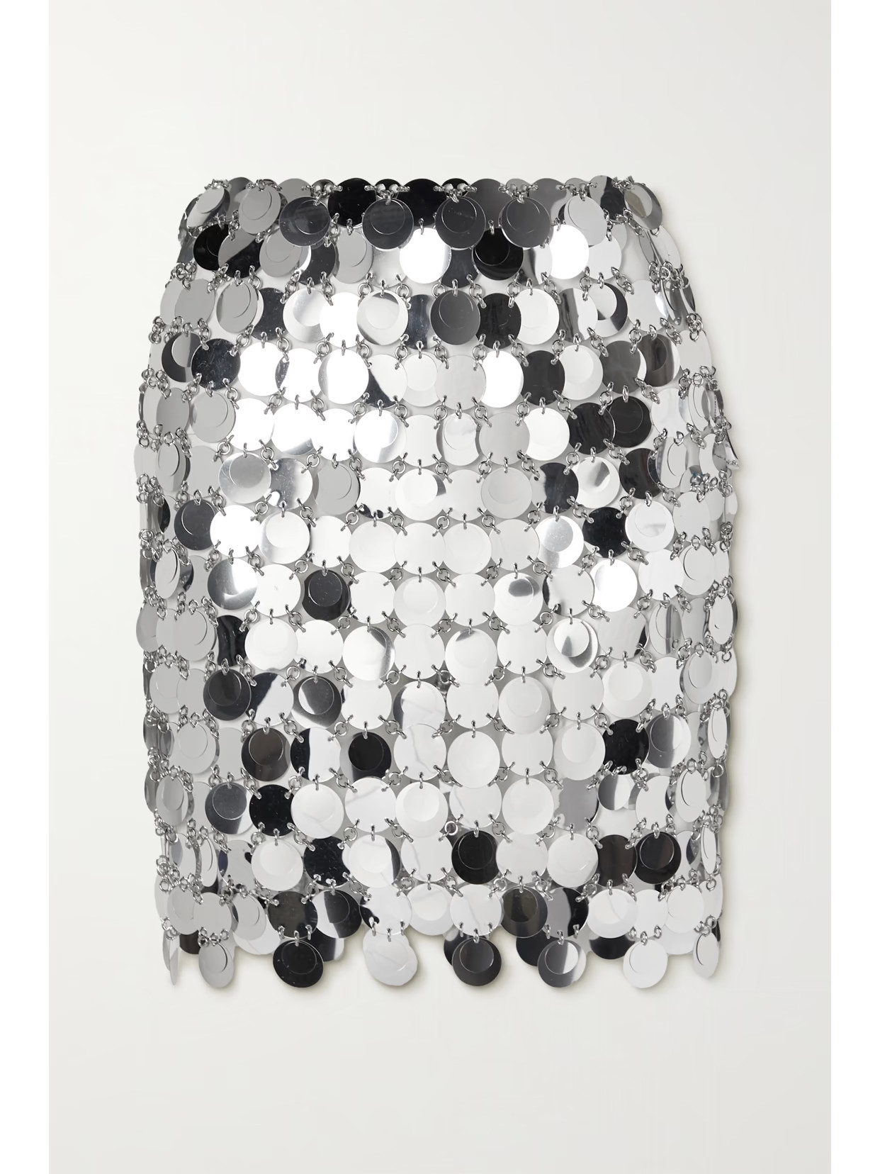 Paco Rabanne - Sequined Mini Skirt - Silver - FR38 | NET-A-PORTER APAC