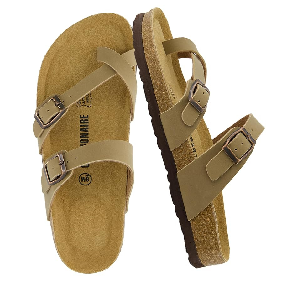 CUSHIONAIRE Women's Luna Cork Footbed Sandal With +Comfort | Amazon (US)