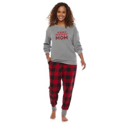 North Pole Trading Co. Very Merry Mom Womens Pant Pajama Set 2-pc. Long Sleeve | JCPenney