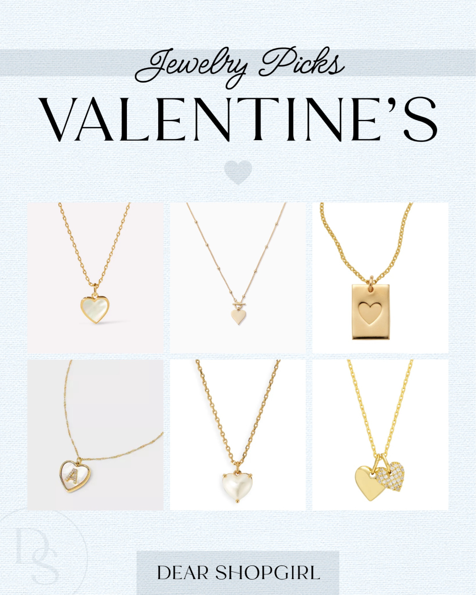 Jewelry picks for Valentine’s Day! A beautiful gift for any age. Gold, heart necklace, pave necklace, pearl heart necklace, stamped gold necklace

#LTKSeasonal #LTKGiftGuide #LTKfindsunder100