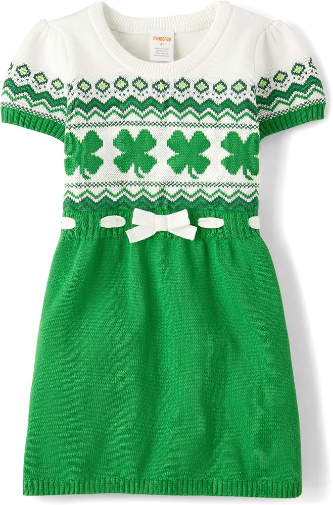 Gymboree Girls' and Toddler Short Sleeve Sweater Dress | Amazon (US)