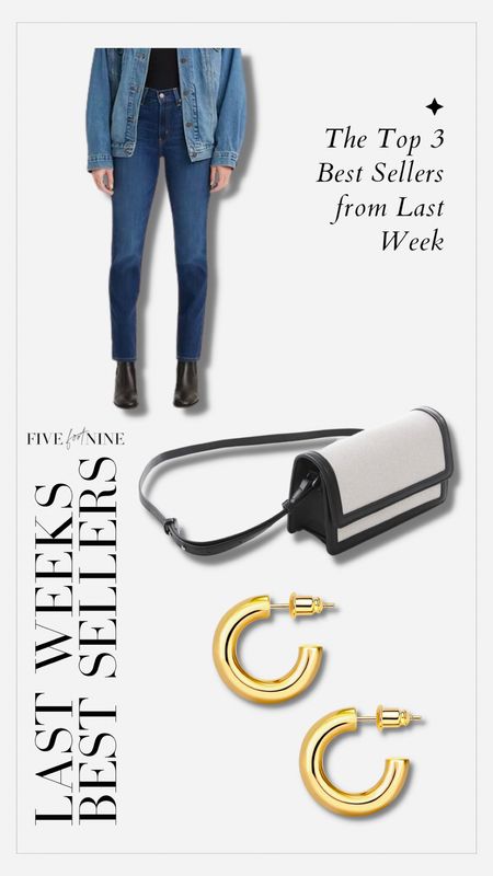 Best sellers of last week, Levi’s jeans, canvas bag, Amazon gold hoops 

#LTKunder50