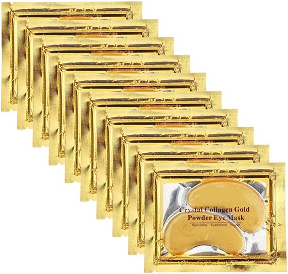 Permotary 30 Pairs 24K Gold Gel Crystal Collagen Eye Pads,Crystal Collagen Under Eye Mask for Moi... | Amazon (US)