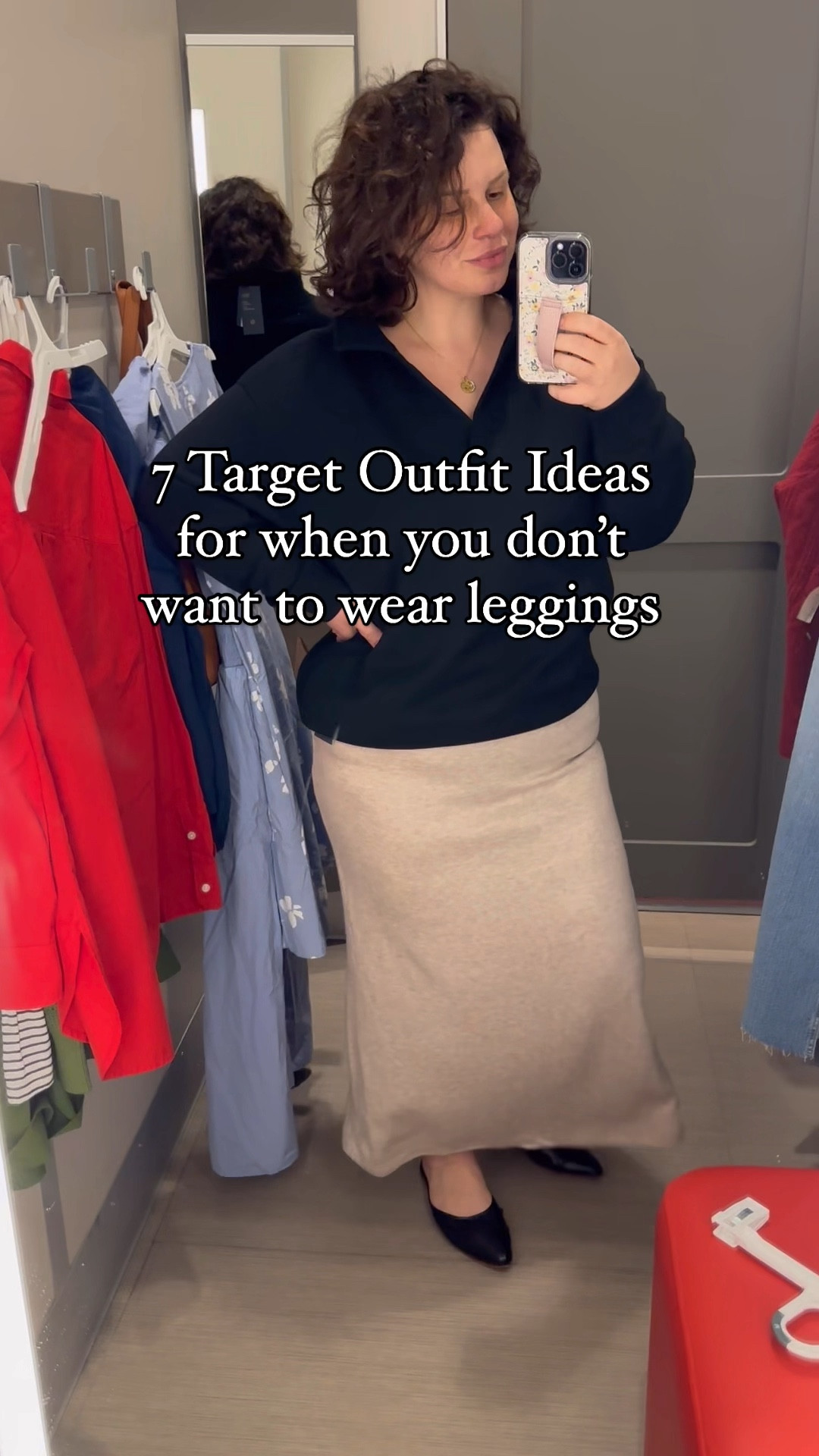 Did a try-on today, wearing a medium//size 10 in everything, all runs true to size. LOVE the dress 🩷🩷 A few pieces aren’t online (the striped Henley and the black pullover) so I found similar. My shoes are from Quince, linked similar. 

#LTKMidsize #LTKVideo #LTKShoeCrush