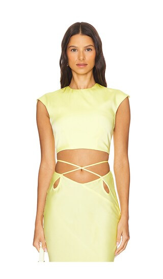 Anya Satin Top in Canary Yellow | Revolve Clothing (Global)