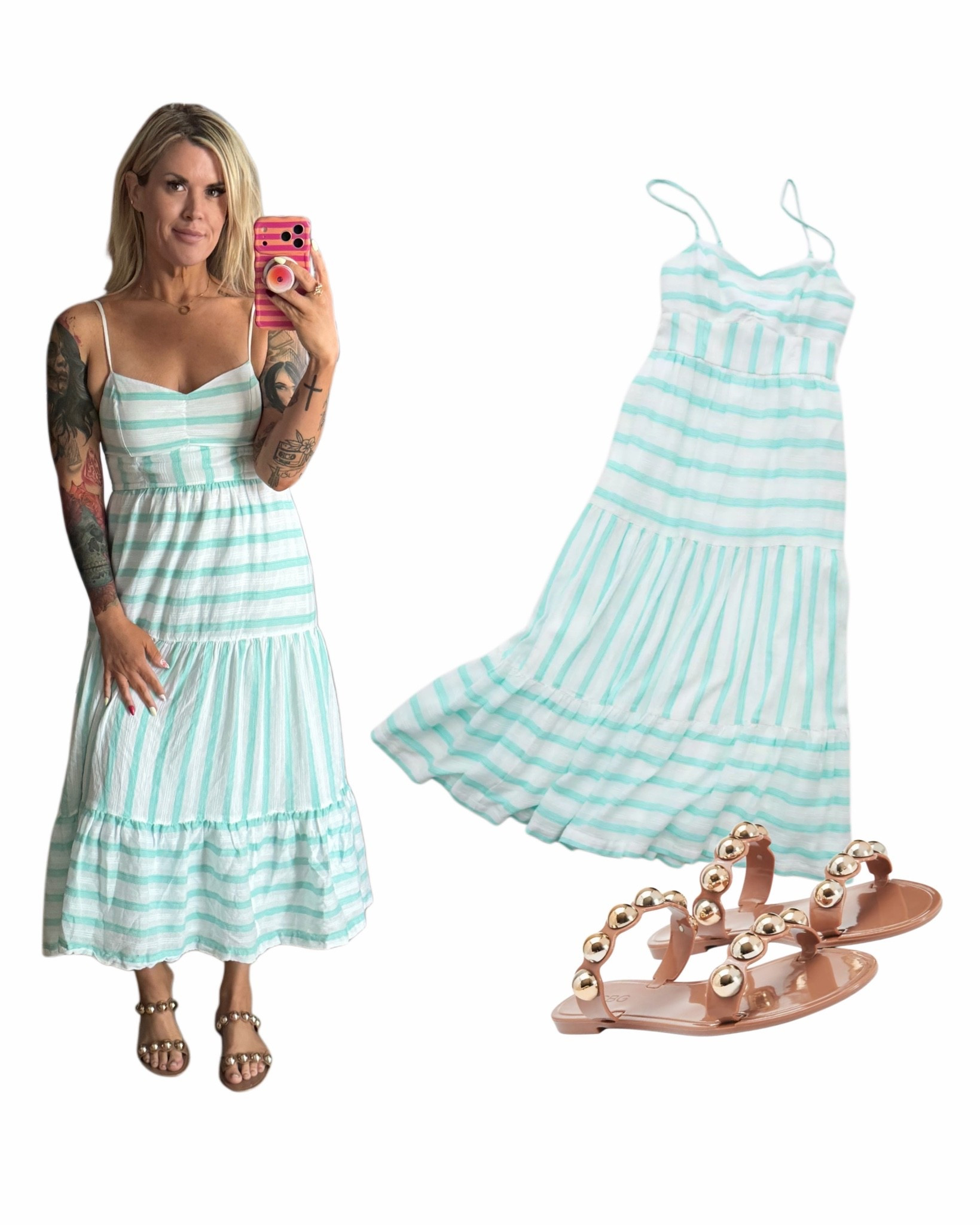 I’m in my sundress and sandal era!  American Eagle and BCBG