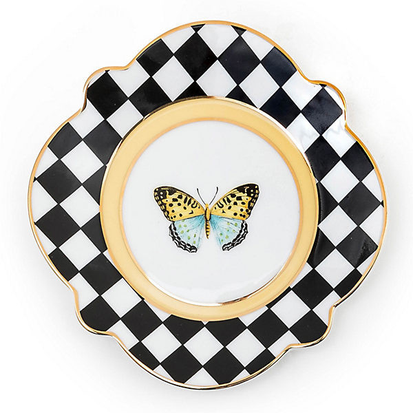 MacKenzie-Childs Butterfly Toile Bread and Butter Plate | MacKenzie-Childs