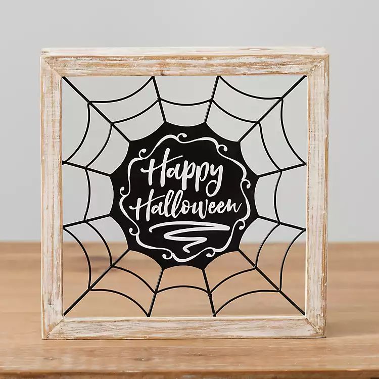 New!Happy Halloween Web Word Block | Kirkland's Home