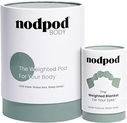 Nodpod Bundle - Weighted Blanket & Sleep Mask – Ultra-Soft Body Blanket with Glass Beads + Ligh... | Amazon (US)
