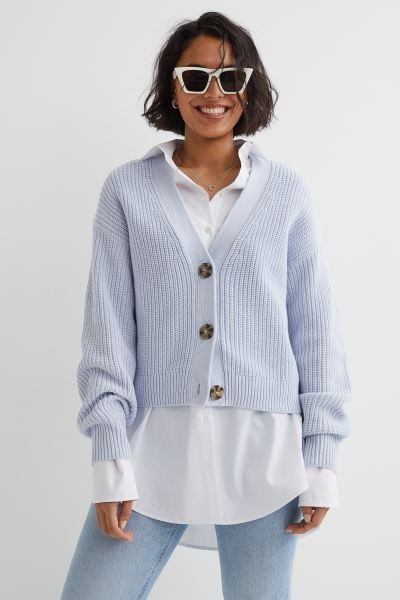 Rib-knit cardigan | H&M (UK, MY, IN, SG, PH, TW, HK)