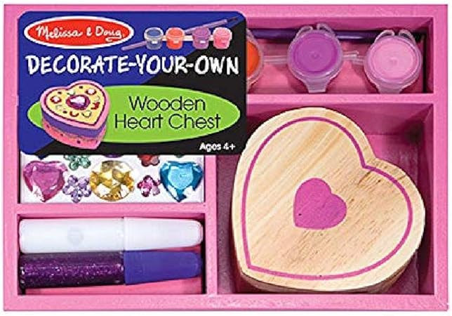 Melissa & Doug Decorate-Your-Own Wooden Heart Box Craft Kit | Amazon (US)